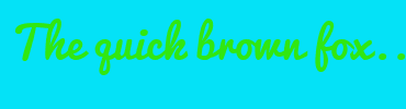 Image with Font Color 31E711 and Background Color 04E2F7